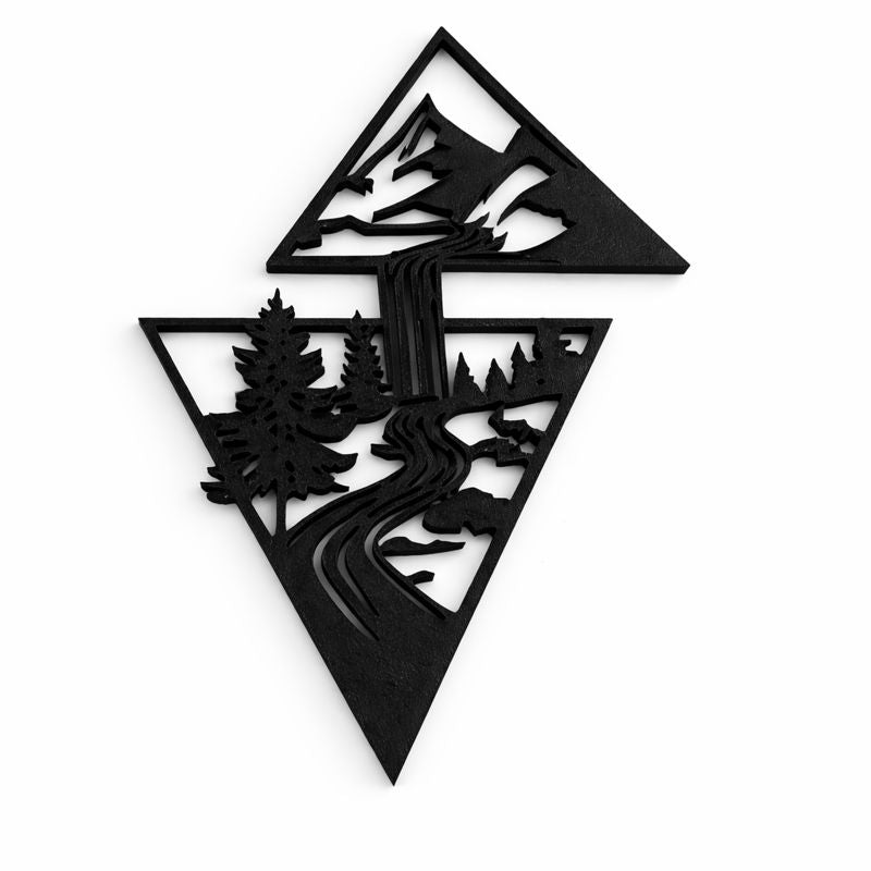 mountain waterfalls wall art